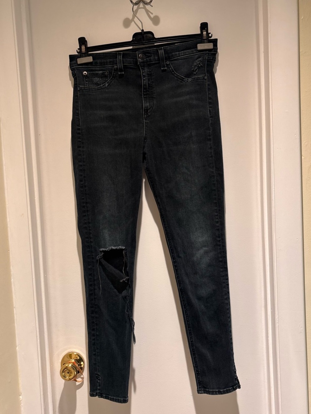 Rag & Bone 10 Inch Capri Jeans in Black Women’s Size 30